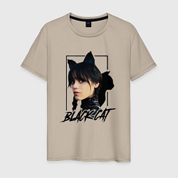 Мужская футболка Wednesday Black cat