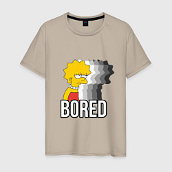 Мужская футболка Лиза Симпсон - bored