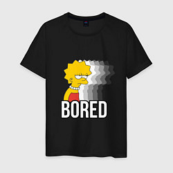 Мужская футболка Лиза Симпсон - bored