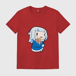 Мужская футболка Гура акула протягивает стакан