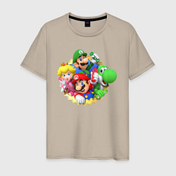 Мужская футболка Марио, Луиджи, Пич и Йоши