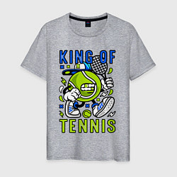 Мужская футболка Король тенниса мяч с ракеткой