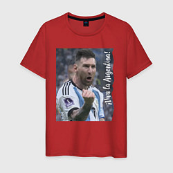 Мужская футболка Viva la Argentina - Lionel Messi - world champion