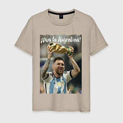 Мужская футболка Lionel Messi - world champion - Argentina