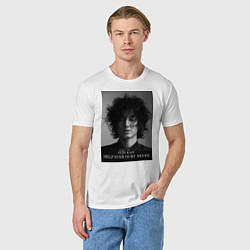 Футболка хлопковая мужская Fujii Kaze Help ever hurt never, цвет: белый — фото 2