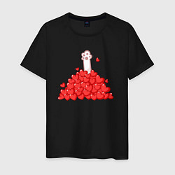 Мужская футболка Куча сердечек