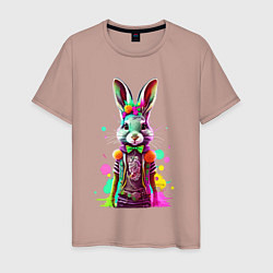 Мужская футболка Яркий кролик
