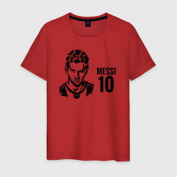 Футболка хлопковая мужская Messi 10, цвет: красный