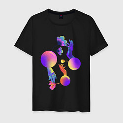 Мужская футболка Разные планеты рук и цветов