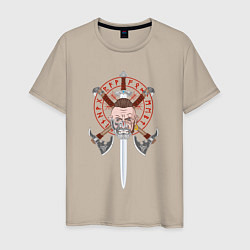 Мужская футболка Голова викинга с мечом