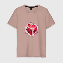 Мужская футболка Сердце в кубе