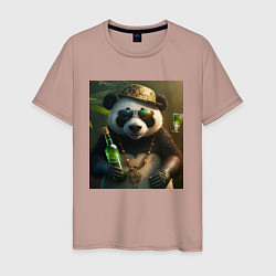 Мужская футболка Панда на отдыхе чилит