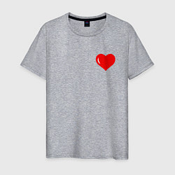 Мужская футболка Глянцевое сердце