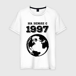 Мужская футболка На Земле с 1997 с краской на светлом