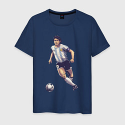 Футболка хлопковая мужская Maradona football, цвет: тёмно-синий