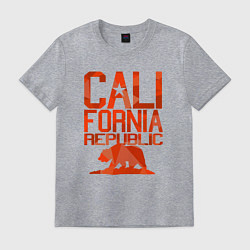 Футболка хлопковая мужская Republic California, цвет: меланж