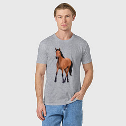 Футболка хлопковая мужская Кигер-мустанг, цвет: меланж — фото 2