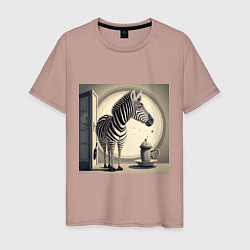 Мужская футболка Забавная зебра