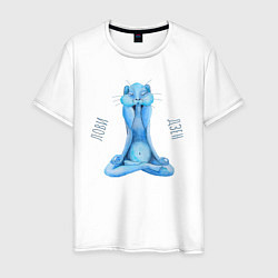 Мужская футболка Медитирующий кролик