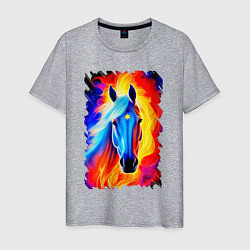 Мужская футболка Огнегривый конь со звездой на лбу