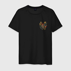Мужская футболка Сердце мишки-самурая