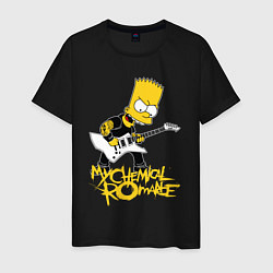 Мужская футболка My Chemical Romance Барт Симпсон рокер