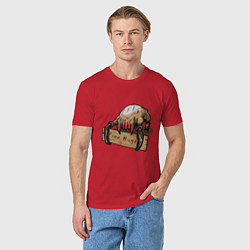 Футболка хлопковая мужская Hugs from crab, цвет: красный — фото 2
