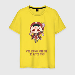 Мужская футболка Chibi Klee: catch fish