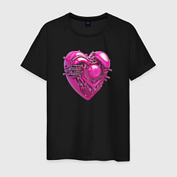 Мужская футболка Механическое розовое сердце