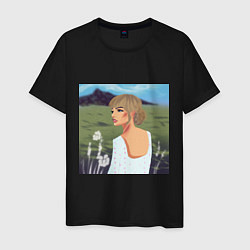 Мужская футболка Портрет девушки на фоне природы