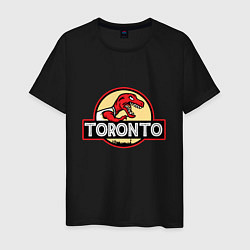 Футболка хлопковая мужская Toronto dinosaur, цвет: черный