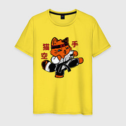 Мужская футболка Кот каратист art