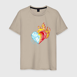 Мужская футболка Лёд и пламя Сердце