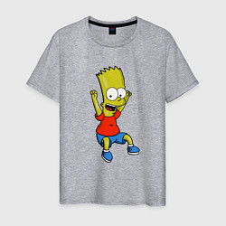 Мужская футболка Барт прыгает