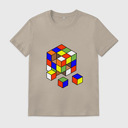 Мужская футболка Разобранный кубик