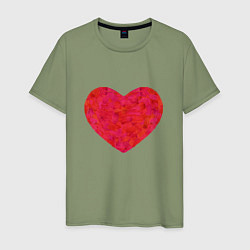 Мужская футболка Сердце из мазков краски