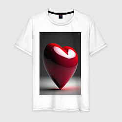 Мужская футболка Сердечко, созданное нейросетью