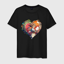 Мужская футболка Аниме девушка в сердце в стиле Студии Гибли