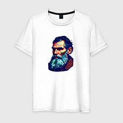 Мужская футболка Лев Толстой арт