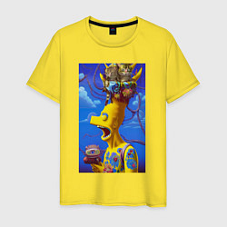 Мужская футболка Барт Симпсон и коты - нейросеть - art
