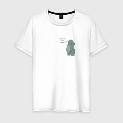 Мужская футболка Милый динозаврик - парные принты