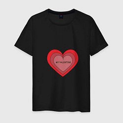 Мужская футболка Сердце my valentine