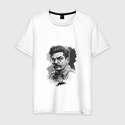 Мужская футболка Сталин в черно-белом исполнении