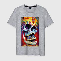 Мужская футболка Crazy skull - нейросеть - art