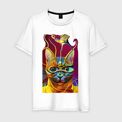 Мужская футболка Модерновый кот - нейросеть - art