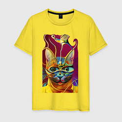 Мужская футболка Модерновый кот - нейросеть - art