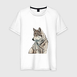 Мужская футболка Серая волчица