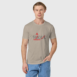 Футболка хлопковая мужская VAG not VOGUE, цвет: миндальный — фото 2