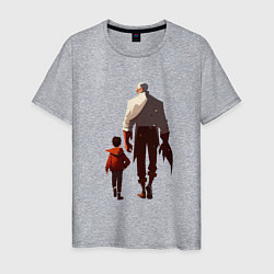 Мужская футболка Седой отец и молодой сын