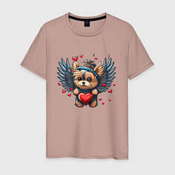 Мужская футболка Пёсик ангел